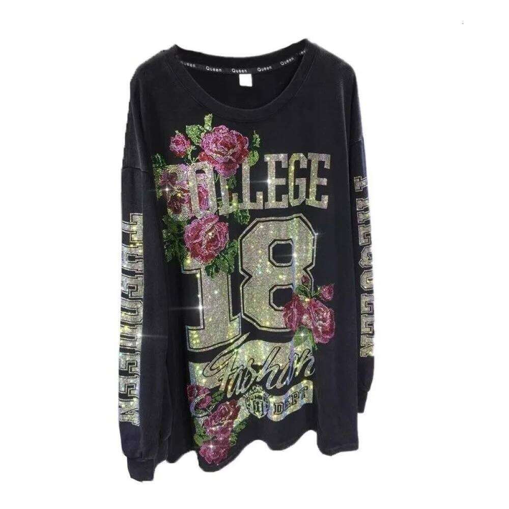 L-4XL 150kg Dia Stamping Women's Plus Size Sweatshirts Aesthetics Art Female Pullovers Vintage Winter Lady Sweatshirt