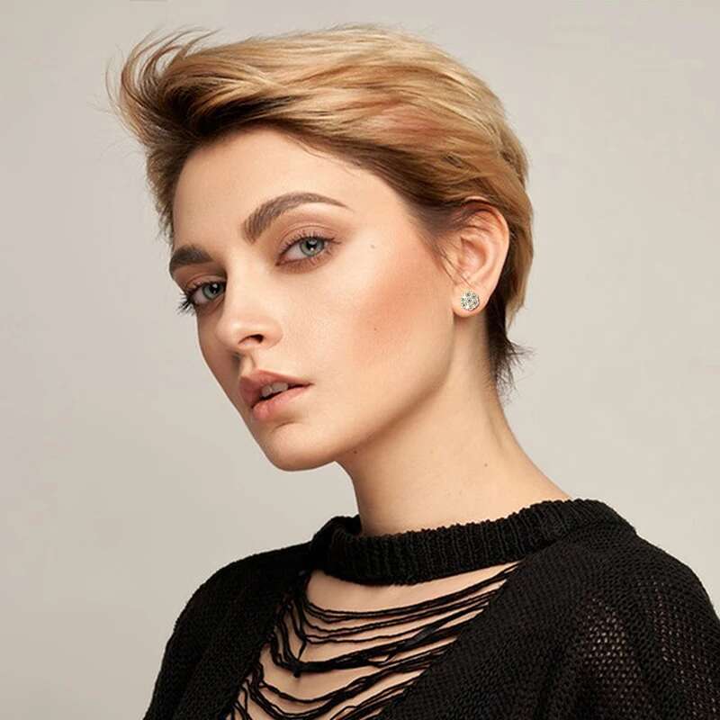 925 Sterling Silver Rock Hip Hop Iced Out Stud Earring For Men Male Ice Stud Moissanite Piercing Ear Accessories Hip Hop Trendy