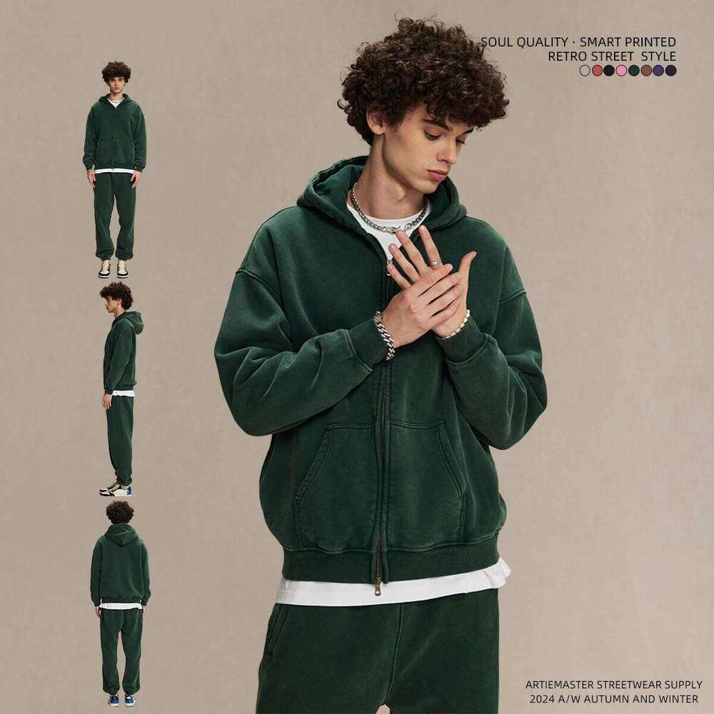 2025 Batik Fleece Zippered Hoodie Designer