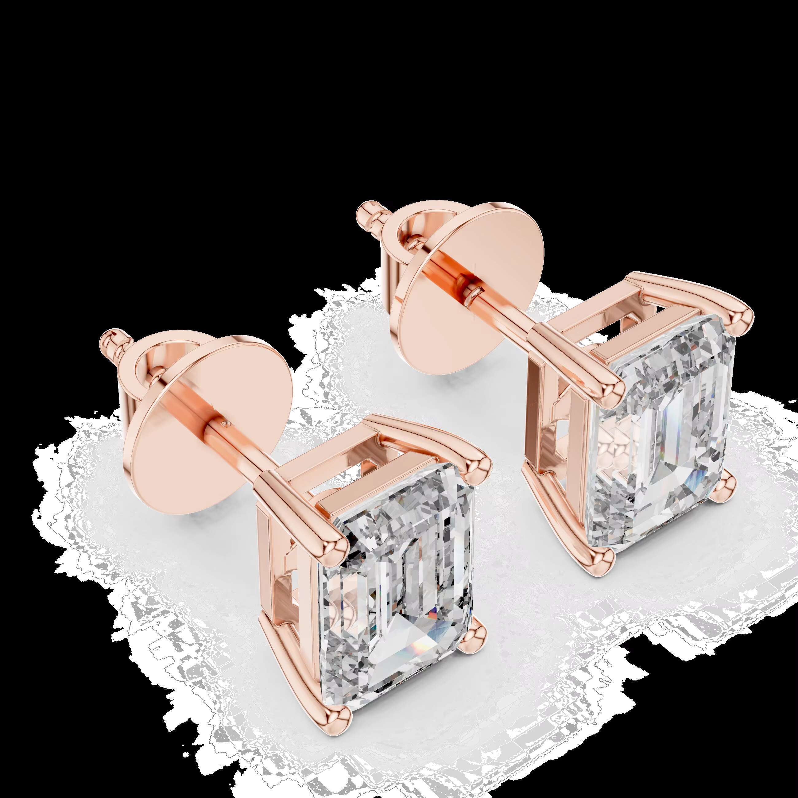 Exclusive 18K Moissanite Earring Designs in Rose Yellow and White Gold with Silver Accents for B2B Distribution