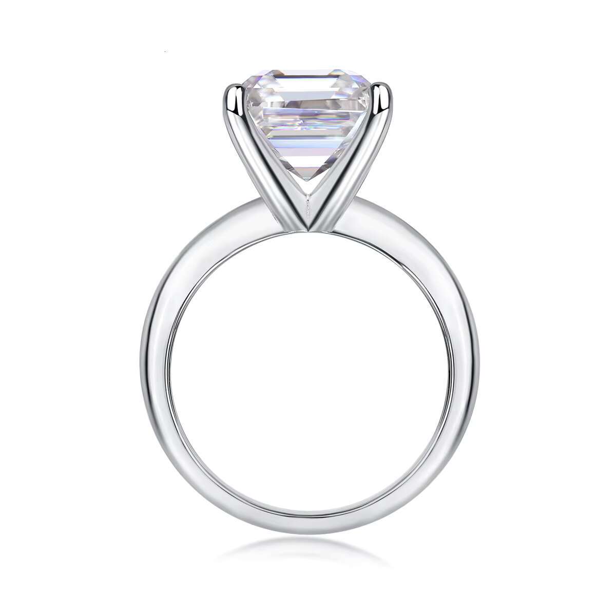 12976 Classics Design Moissanite Ring Womens 925 Sterling Silver Wedding Jewelry Party Gift Elegant Stone 925 Sterling Silver
