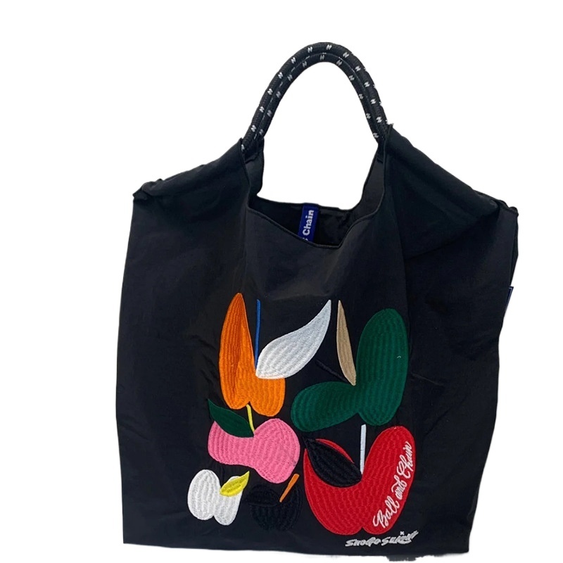 designer Ins Style Japanese Niche Tote Bag for Women New Large Capacity Nylon Handbag for Class Commuting Shopping Bag