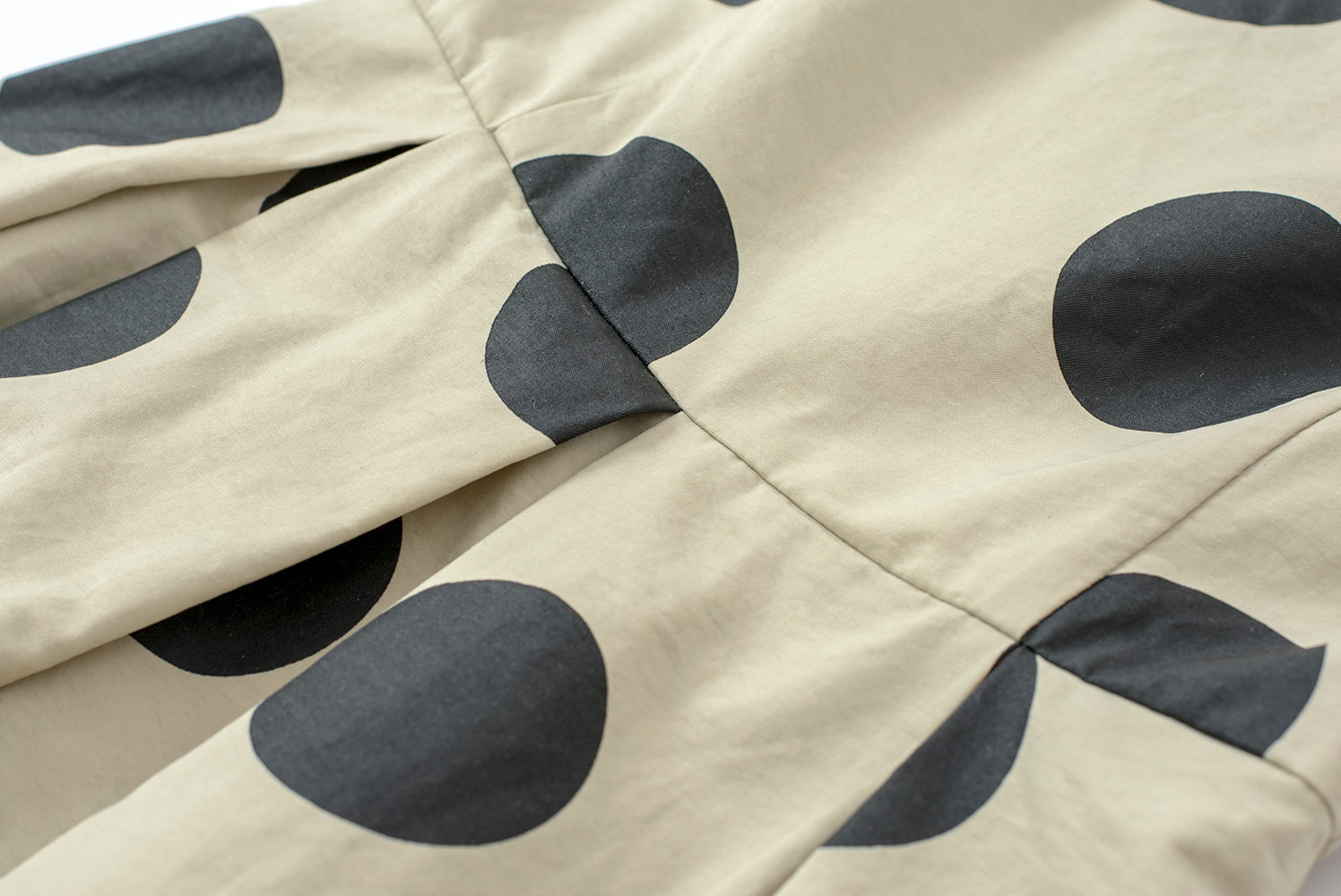 GC100 French retro long knee-length puffy dress