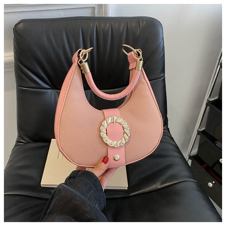 Free Shipping Designer Bag 2025 Autumn New Style Trendy Armpit Solid Color Shoulder Hand-held Small Square Bags Dumpling Bags
