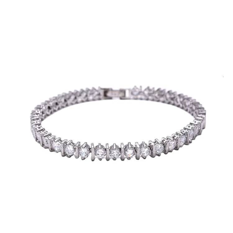 Fashion 16cm Women's Jewelry Zircon Sterling Sier Pyroxene Tennis Bracelet