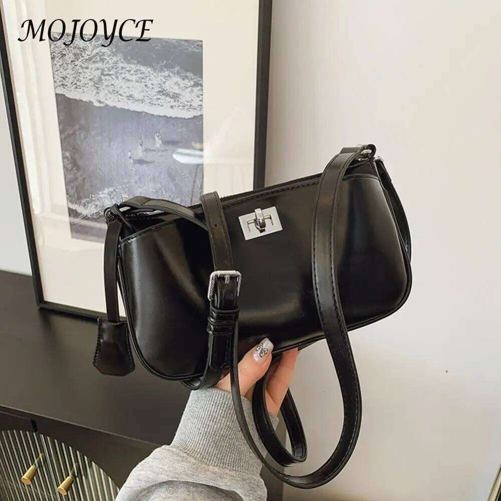 Women PU Fashion Shoulder Large Capacity Stylish Crossbody Hasp & Zipper Closure Trendy Commuting Outdoor Travel Bag