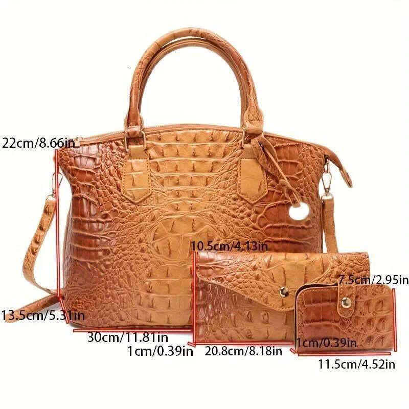 2024 New Trendy Fashionable Large Capacity Versatile Three-Piece Set Commute Essential Shoulder Bag Crossbody