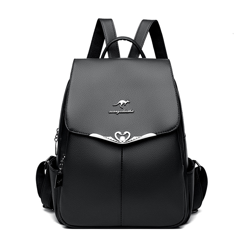 Free Shipping Hot-selling Soft Leather Backpack For Women New Korean Style Outdoors Simple Large Capacity Backpack Designer Bag Student School Bag Tra
