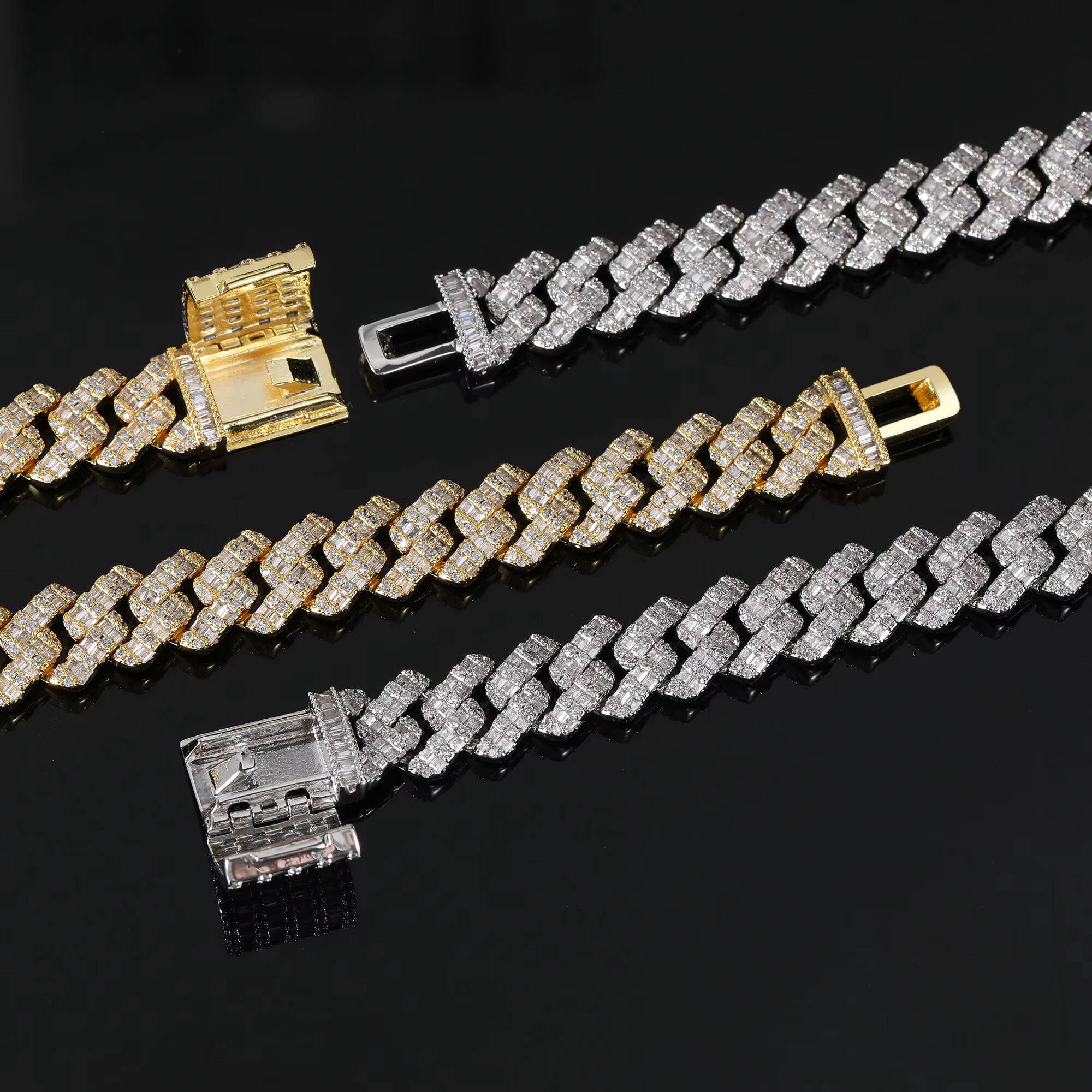High quality hip-hop accessories, ordinary Miami Cuban chain necklace, ice out zircon men's and women's necklace