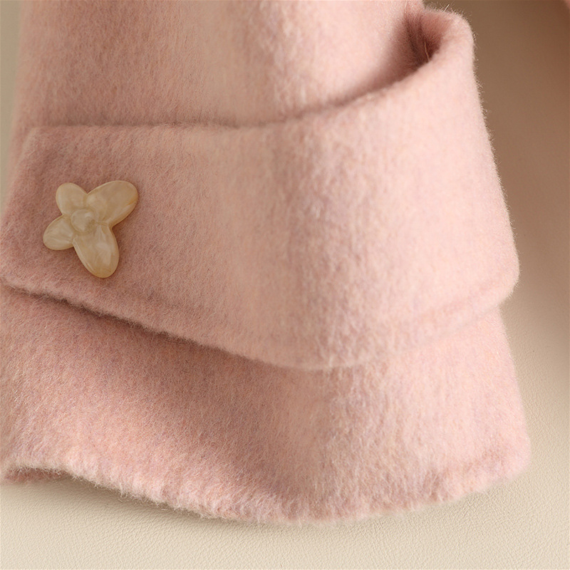 CC2317 New autumn and winter double-faced cashmere coat, long style, knee-length, fashionable and high-end alpaca wool coat