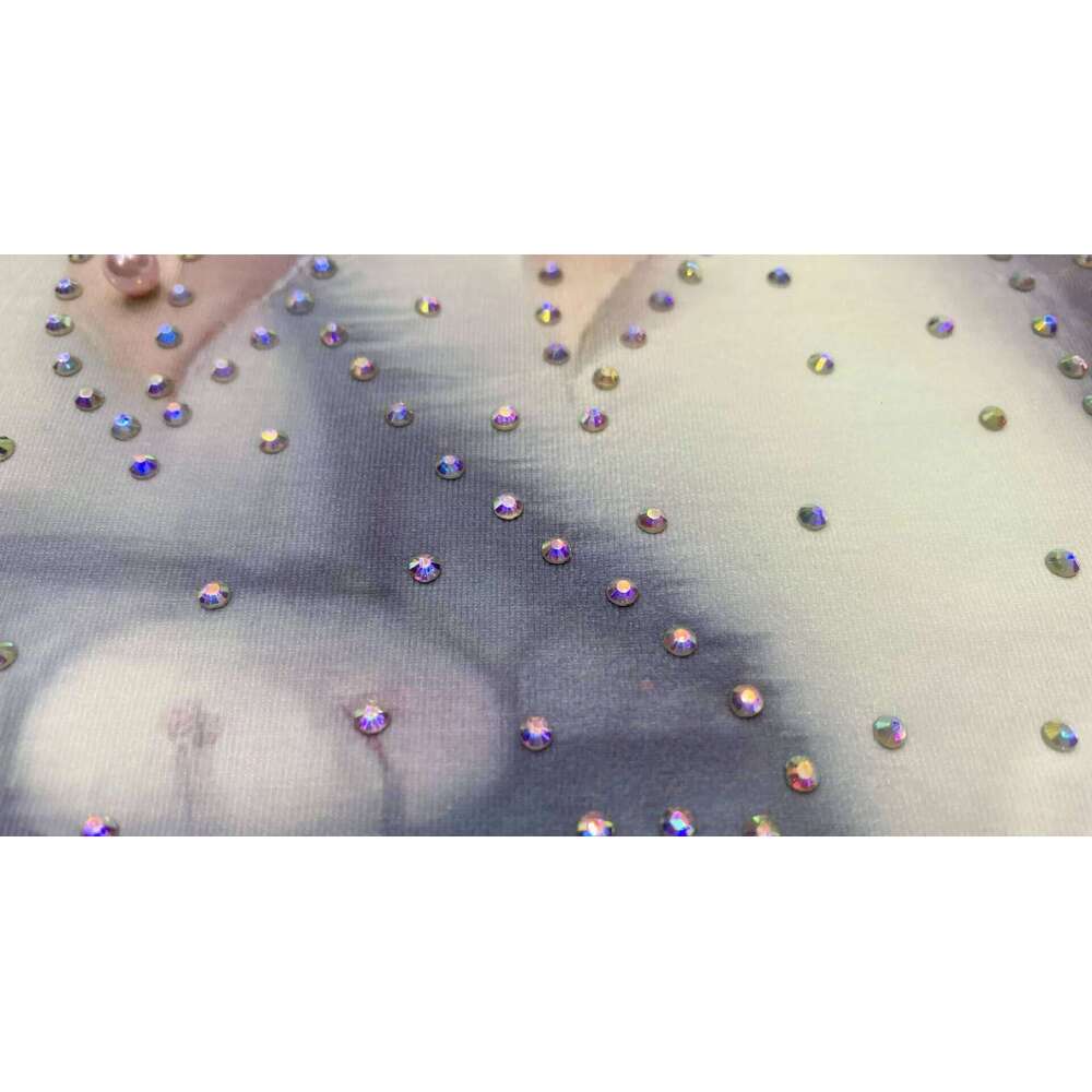 2024 Fashion Printed T Shirts for Women Summer Clothes Casual Cartoon Pattern Hot Dias Beading Female Short Sleeve Tops Tee