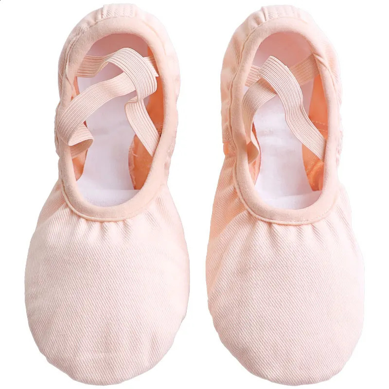 Professional Ballet Shoes Soft Three Split Sole Women Girls Ballerina Dance Shoes Stretch Fabric Mesh Splice Ballet Slippers 250528