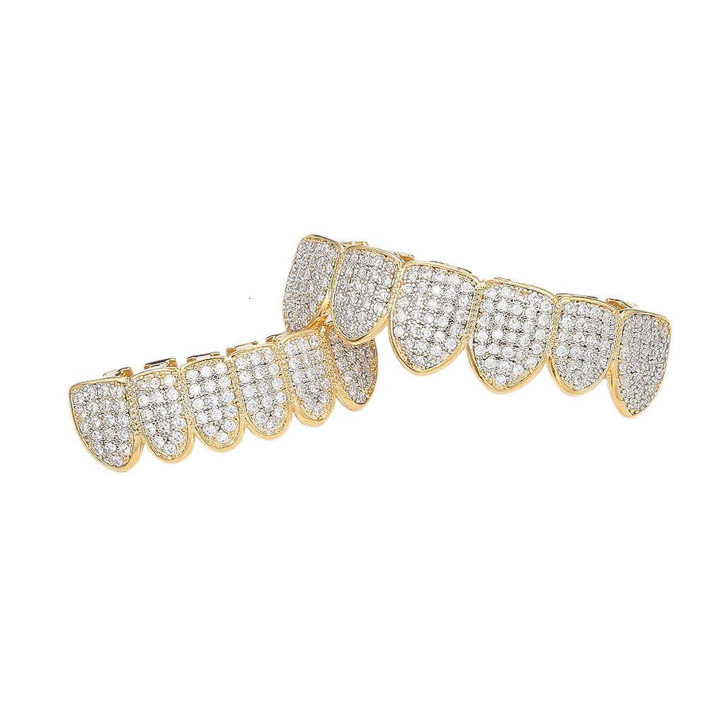 Braces Hip-Hop Accessories Micro Paved Moissanite Braces Halloween Costume Personality Exaggerated Hip-Hop Braces moissanite