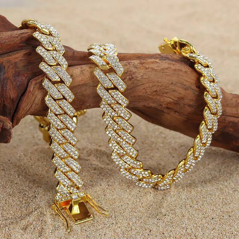 High quality Cuban chain jewelry 12mm stainless steel rap style necklace