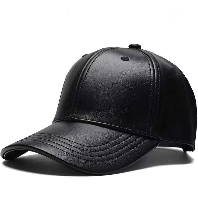 Unisex Solid Men Women Baseball Cap PU Leather Hip Hop Caps For Men Women Baseball Caps Adjustable Sun Hat trucker hats 250530