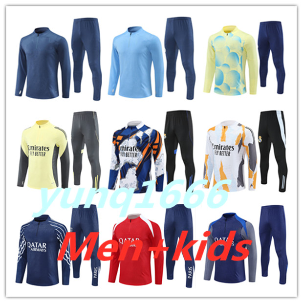 24 25 26 Madrids soccer tracksuit manS City training suit Men and kids 2025 2026 football tracksuit kits Survetement Foot chandal futbol tuta