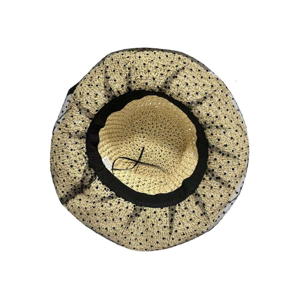 New Arrival Boho Braided Large Brim Women Small Incense Net Gauze Straw Travel Beach Foldable Sun Hat