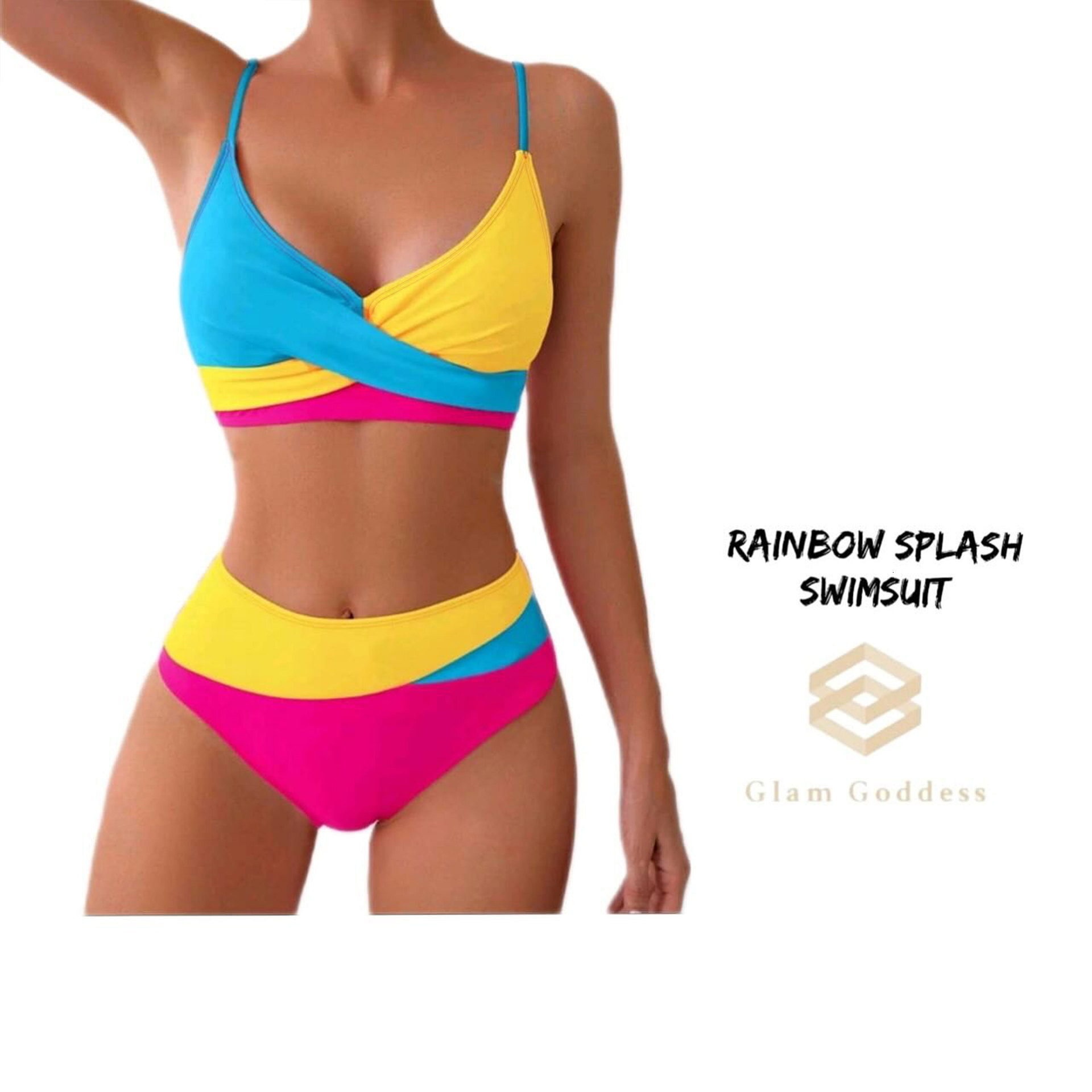 Outdoor Summer Beach Sexy Womenfree Shipping 2025 New Designer Shoes Huludao 2025 New Swimsuit Split Splicing Color Contrasting Beach Bikini