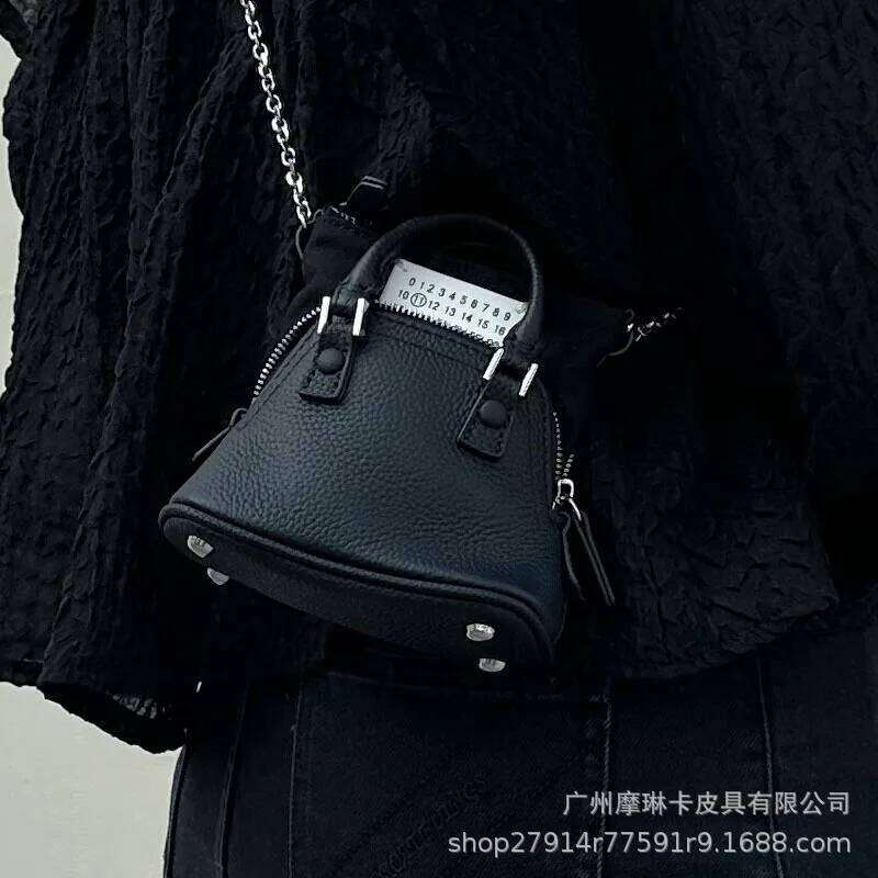 Fashionable Versatile Crossbody Handheld Genuine Leather Shell Factory Direct Sales Chain Mini Bag
