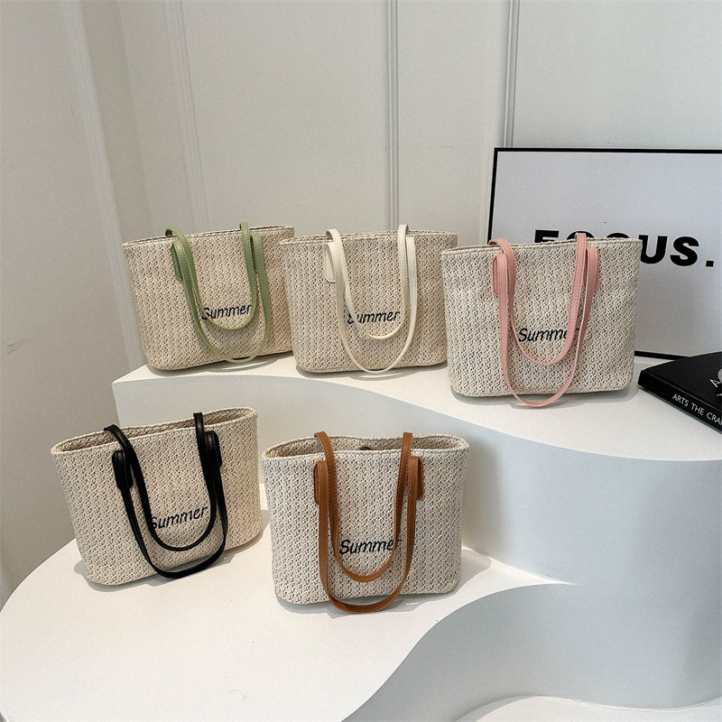 Free Shipping Designer Bag Straw Woven Fashionable Temperament Handbag 2025Summer New Stylish Single Shoulder Large Capacity Armpit Tote Bag