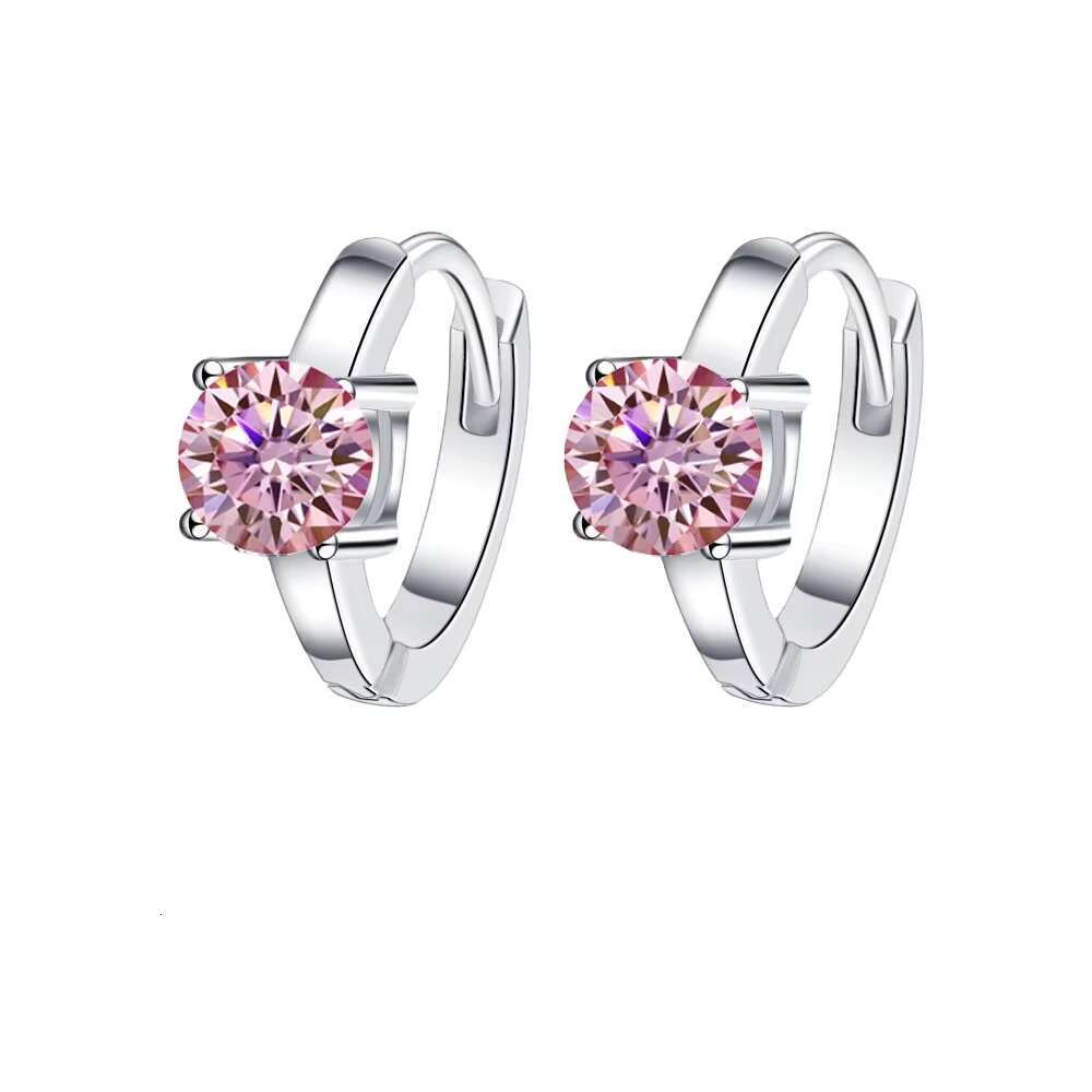925 Sterling Silver Sparkling Piercing Earring Fine Jewelry 1 Carat D Color Moissanite Ear Stud Earrings for Women