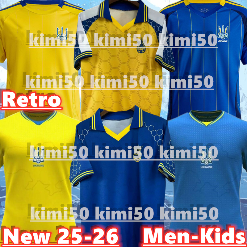 23 24 25 Ukraine MUDRYK Soccer Jerseys 2023 2024 2025 2026 1998 Home Away National Team Camisetas YARMOLENKO Men Football Shirt kids kit ZABARNYI MYKOLENKO ZINCHENKO