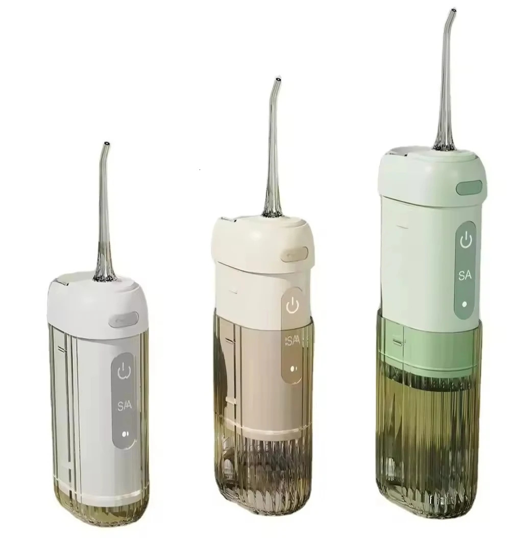 Cordless Oral Irrigator 2 Nozzles 200ML Detachable Tank 3 Modes USB Charging Teeth Cleaner IPX7 Portable Water Dental Flosser 250530