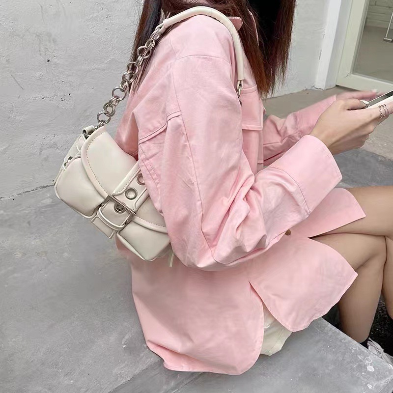 designer Niche Design Mini Vintage Round Chain Underarm Bag 2025 Spring Summer New Trend Baguette Shoulder Small Bag