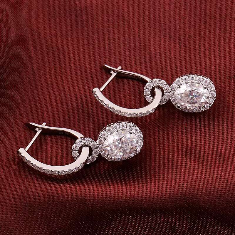 Wholesale High Quality Earrings Moissanite Diamond 18K 14K 10K Gold Earrings for Women Custom Drop Earrings Men