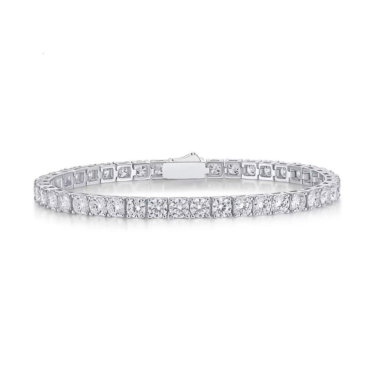 Iced Out 2mm 3mm 4mm 5mm VVS Tennis Sterling Sier Gold Plated Moissanite Bracelet for Men and Women