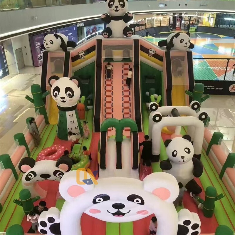 Indoor Ocean Iatable Castle Naughty Fort Trampoline Park Big Yellow Duck Bathtub Bobo Ball Panda Paradise