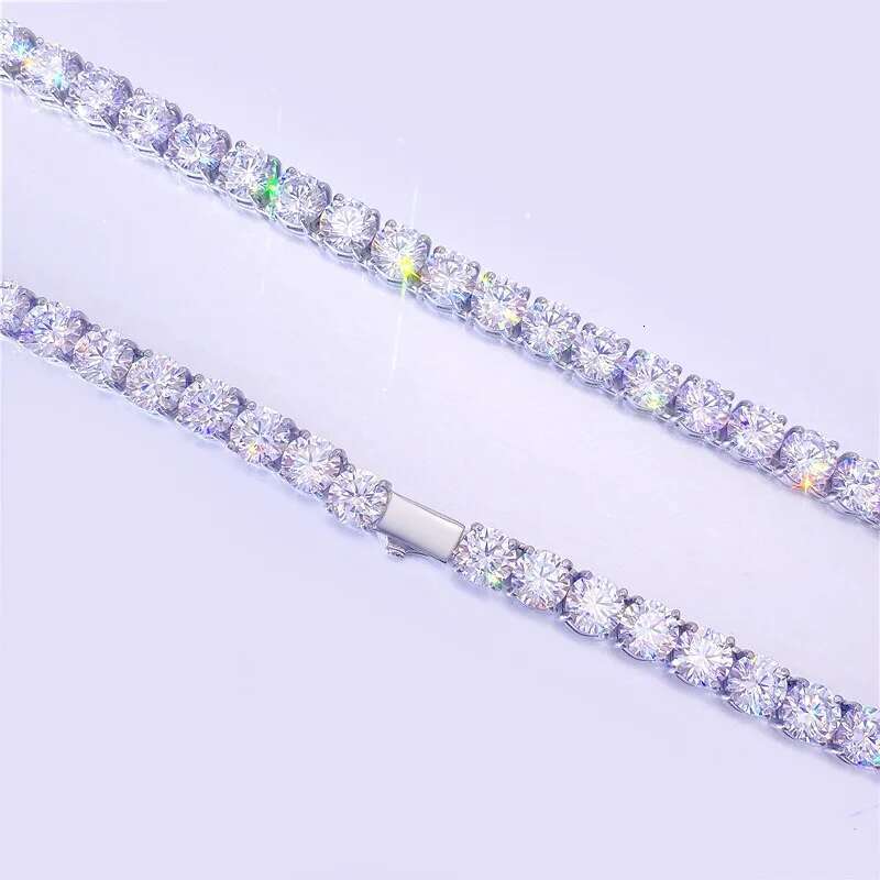 Hiphop Single Row 8mm Zircon Tennis Chain Necklace for Men 316L Stainless Steel Bling Iced Out Rock Chain Necklace Birthday Gift