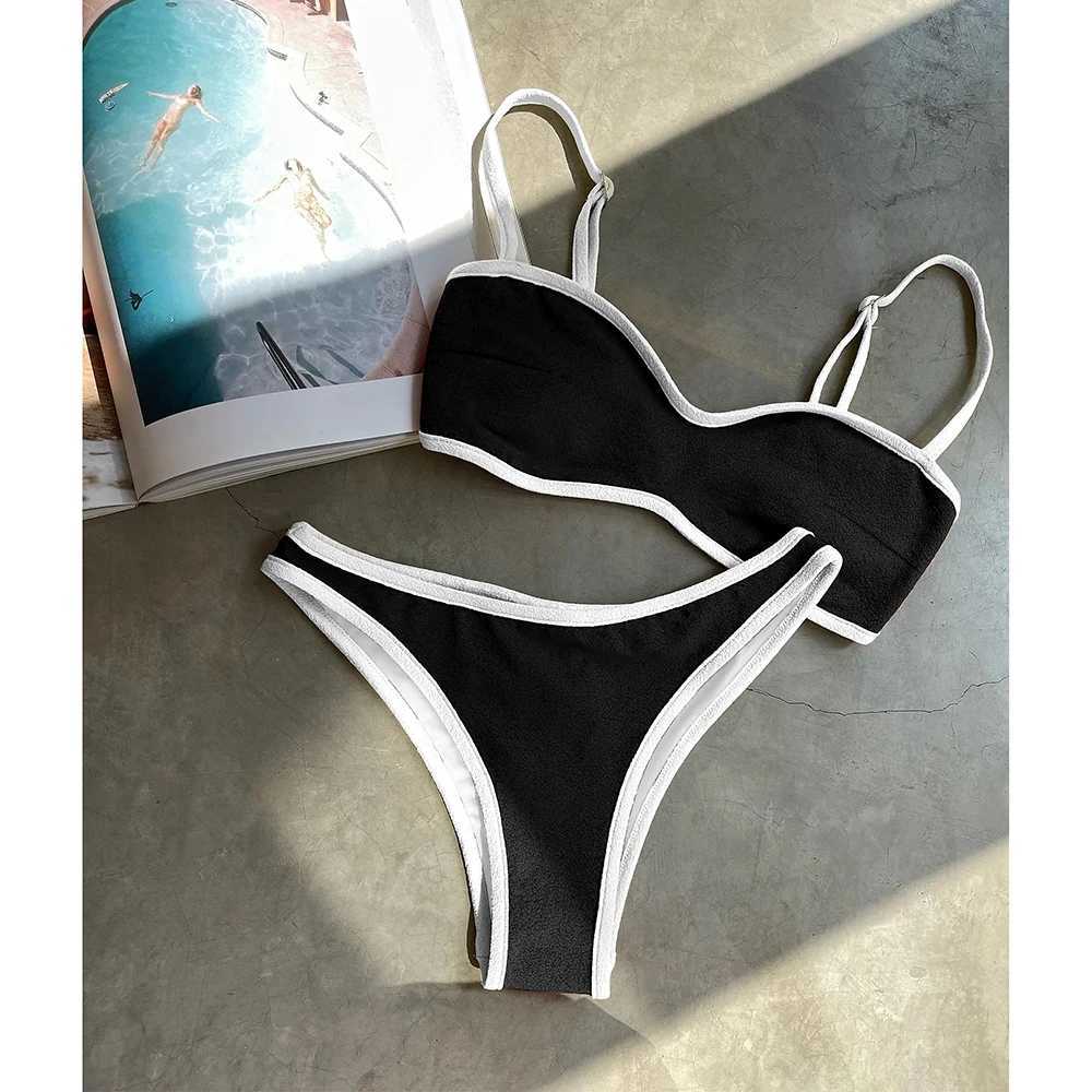 Micro Bikinis Push Up Women Swimsuits 2025 Sexy Swimwear Brazilian Bikini Set Pink Biquini Patchwork Swimsuit Bandeau Beachwear T250602