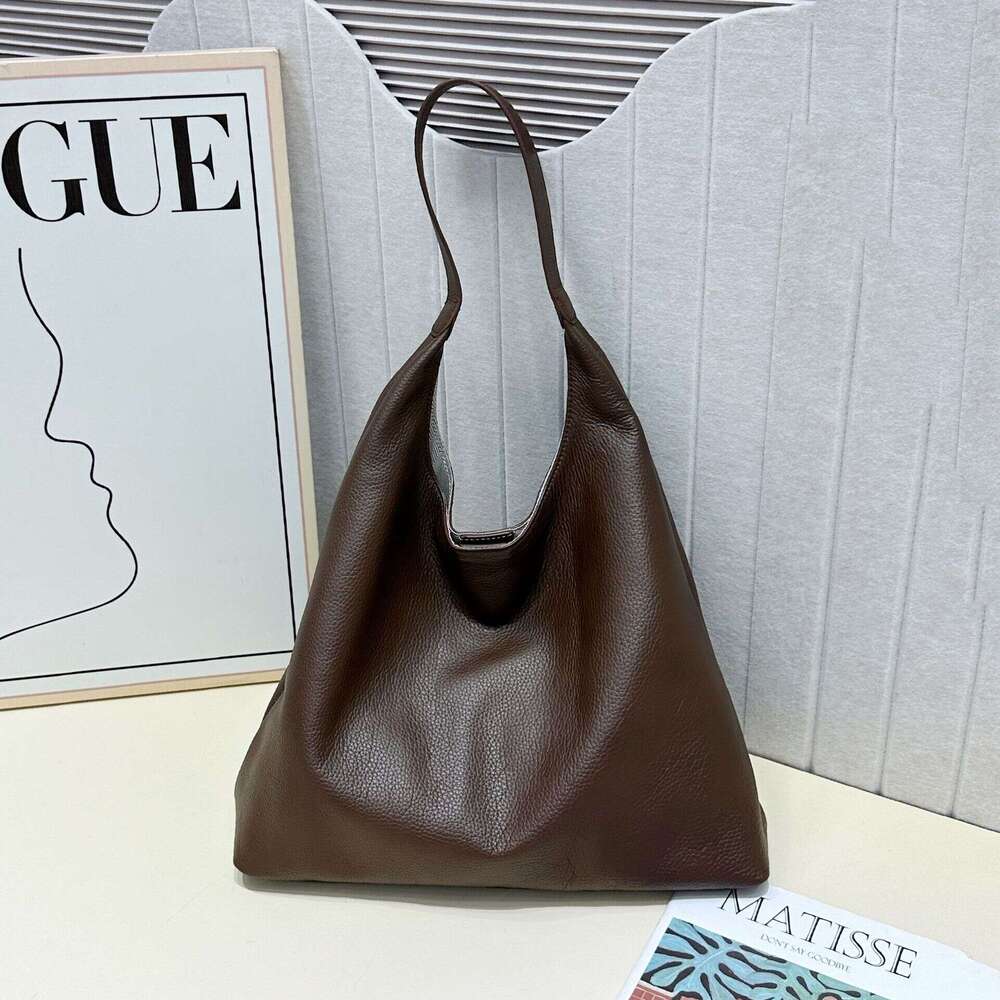 Genuine Leather Women s High End Luxury Commuter Versatile Large Capacity Underarm Shoulder Crossbody Tote Bag