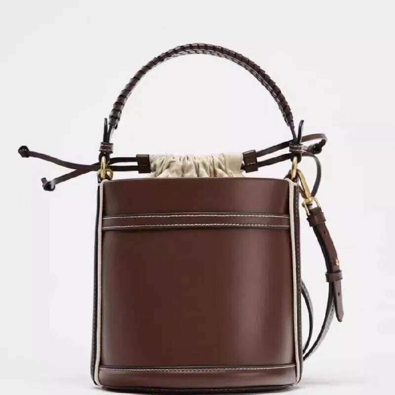 New Female Shoulder Fashion Bucket Handheld Bag Women's PU Leather Leisure Outdoor Crossbody Bags