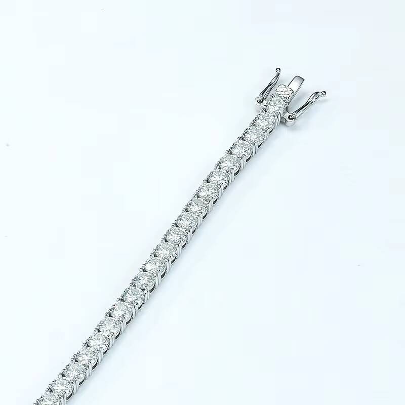 Fashion Hip-Hop GRA 4mm VVS for Women Pure Sier Lab-Grown Silicon Tennis Bracelet