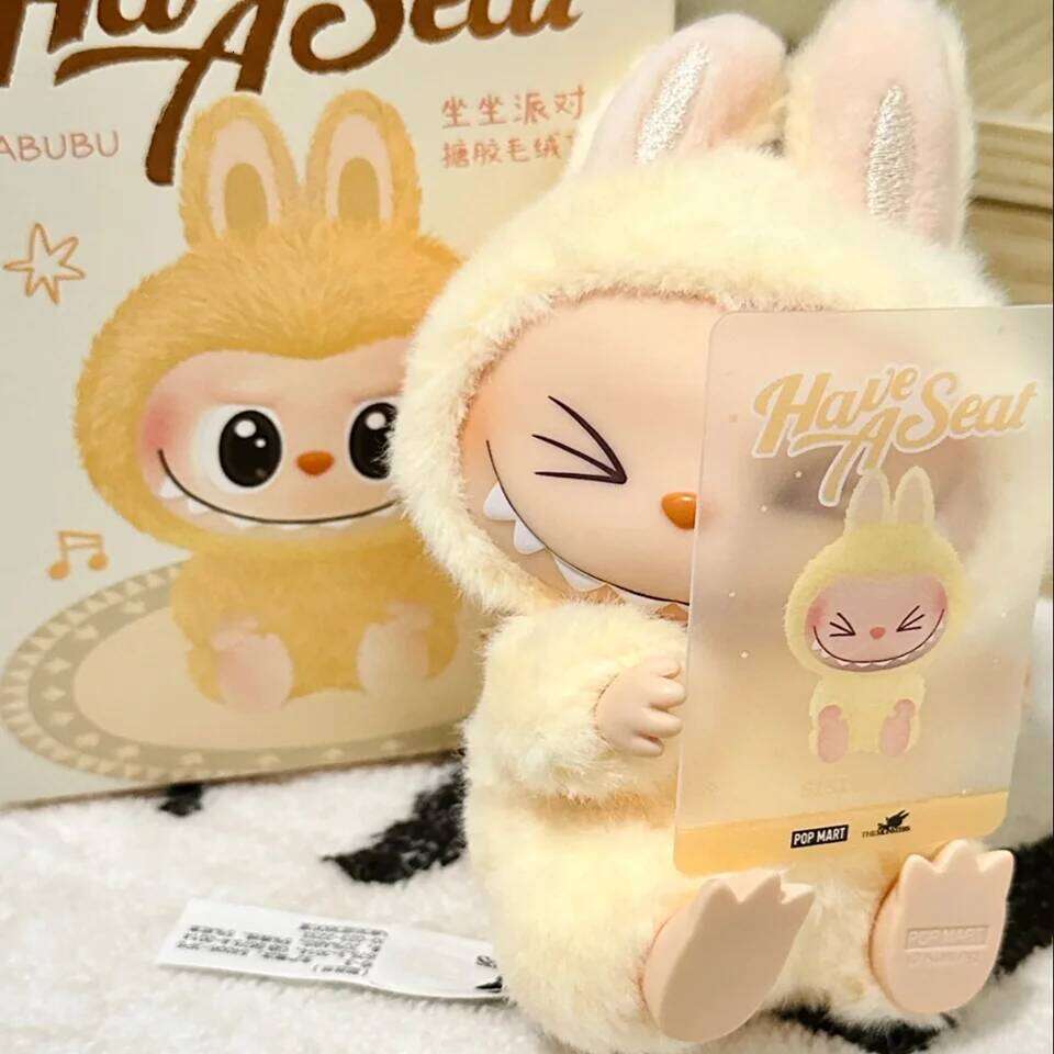 Hot Anime Figure Kawaii Monsters Labubu Have A Seat Series Vinyl Face Doll Model Blind Box Keychain Toy High-Quality Replica designer bag