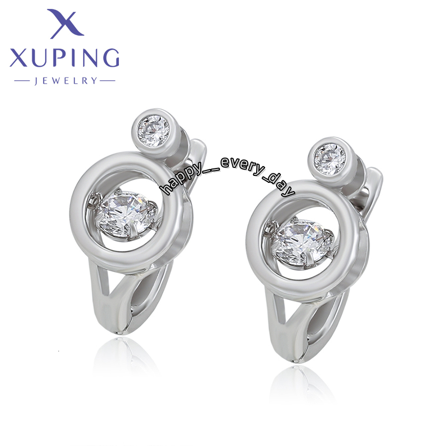 A00328385 xuping Jewelry Fashion Crystal Earring Elegant Simple Platinum Plated Moissanite Earrings
