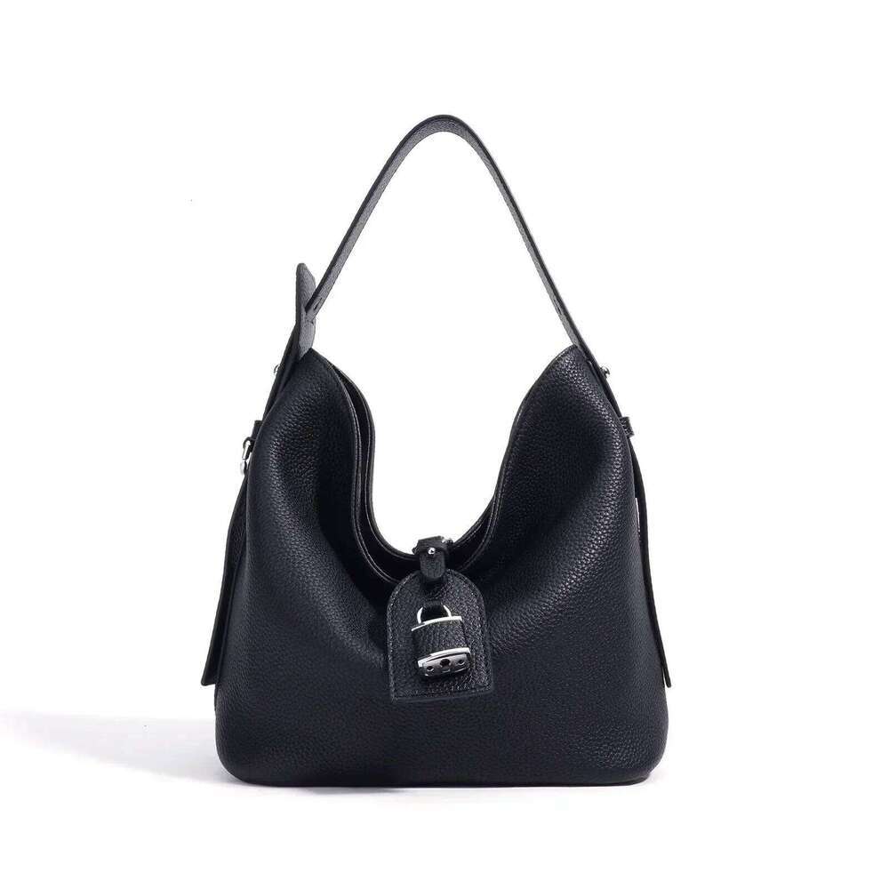 Genuine Leather Niche Designer Women Shoulder Daily Ladies Commuter Bucket Casual High Quality Crossbody Bag Female Handbag
