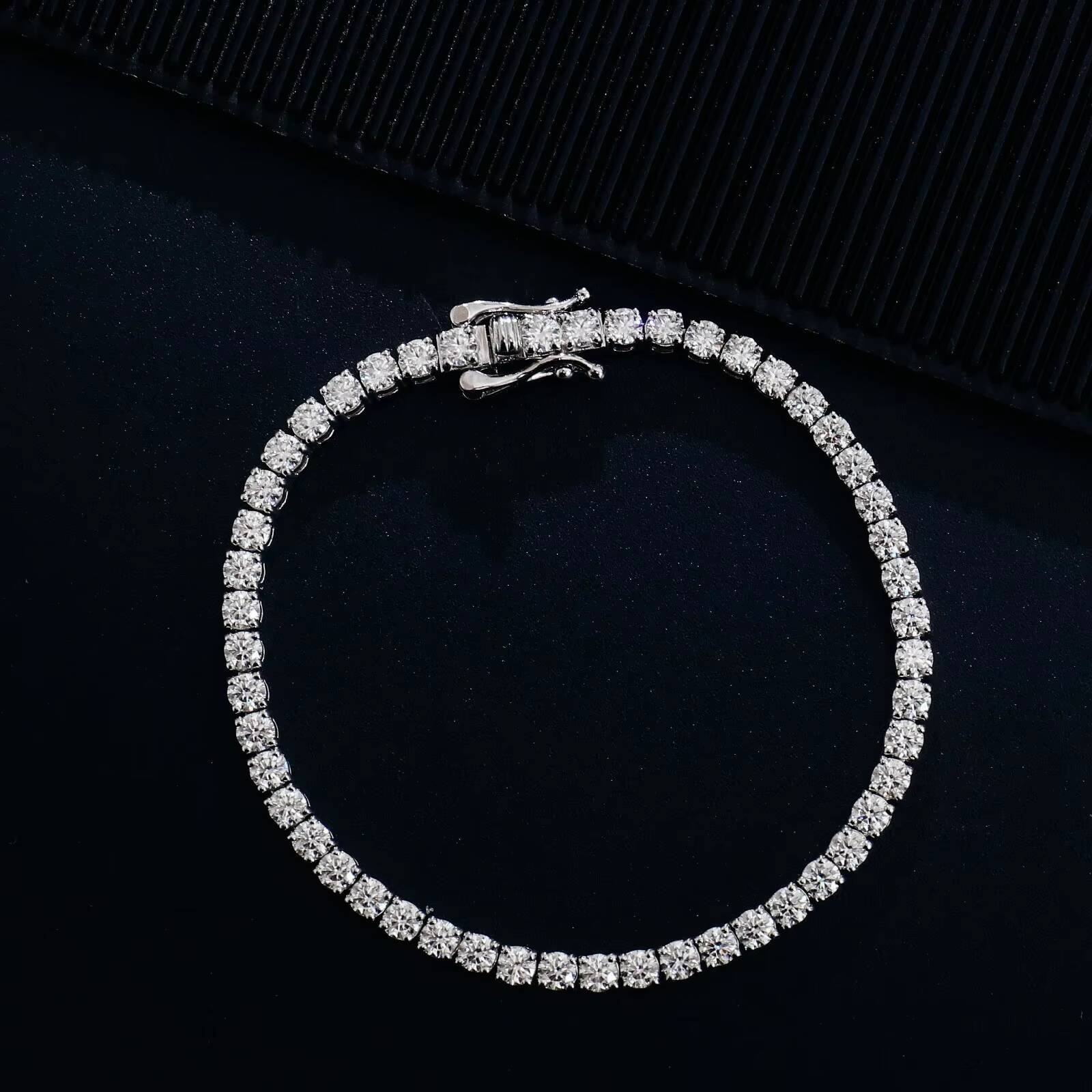 Factory Price 3mm Chain 10k 14k Moissanite Tennis Fashion Jewelry Bracelet in Stock