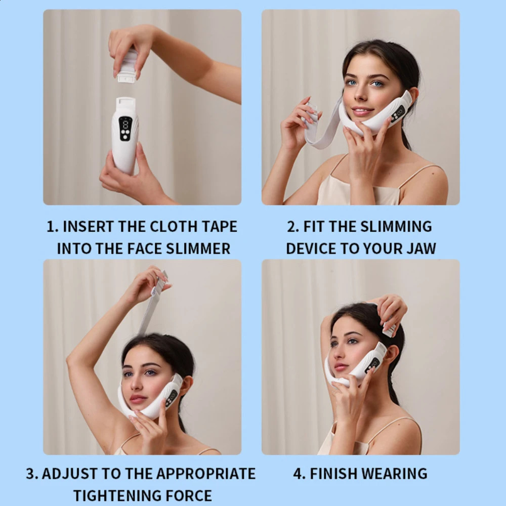 V Face Massager Portable Massage Device LED Display Beauty Instrument Rechargeable V Line Lift Belt Face 250523