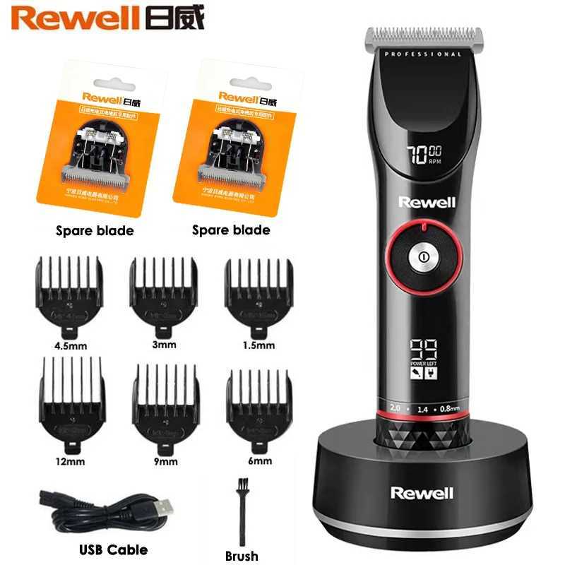 Rewell F29 Professional Hair Trimmer Men Electric Hair Clipper Steel Cutter Barber Salon Hair Cutting Machine 3500mA Battery S2562