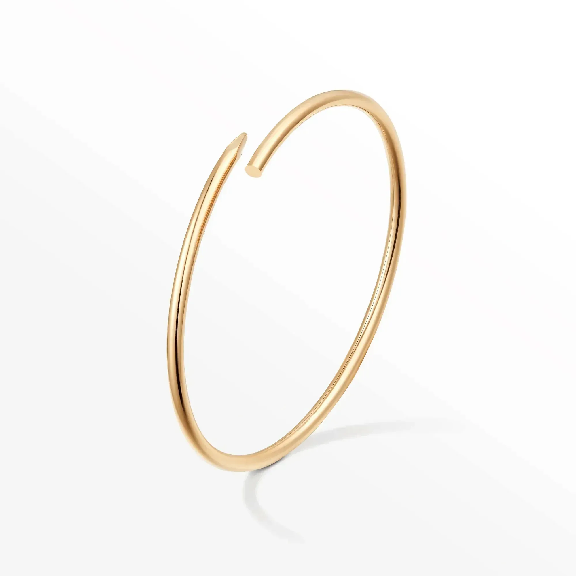 Titanium Steel Thin Bracelet Woman Gold Plated Bangle Designer Nail Bangle Men Luxury Wedding Bracelets Gift size 15/17/19 TY0C