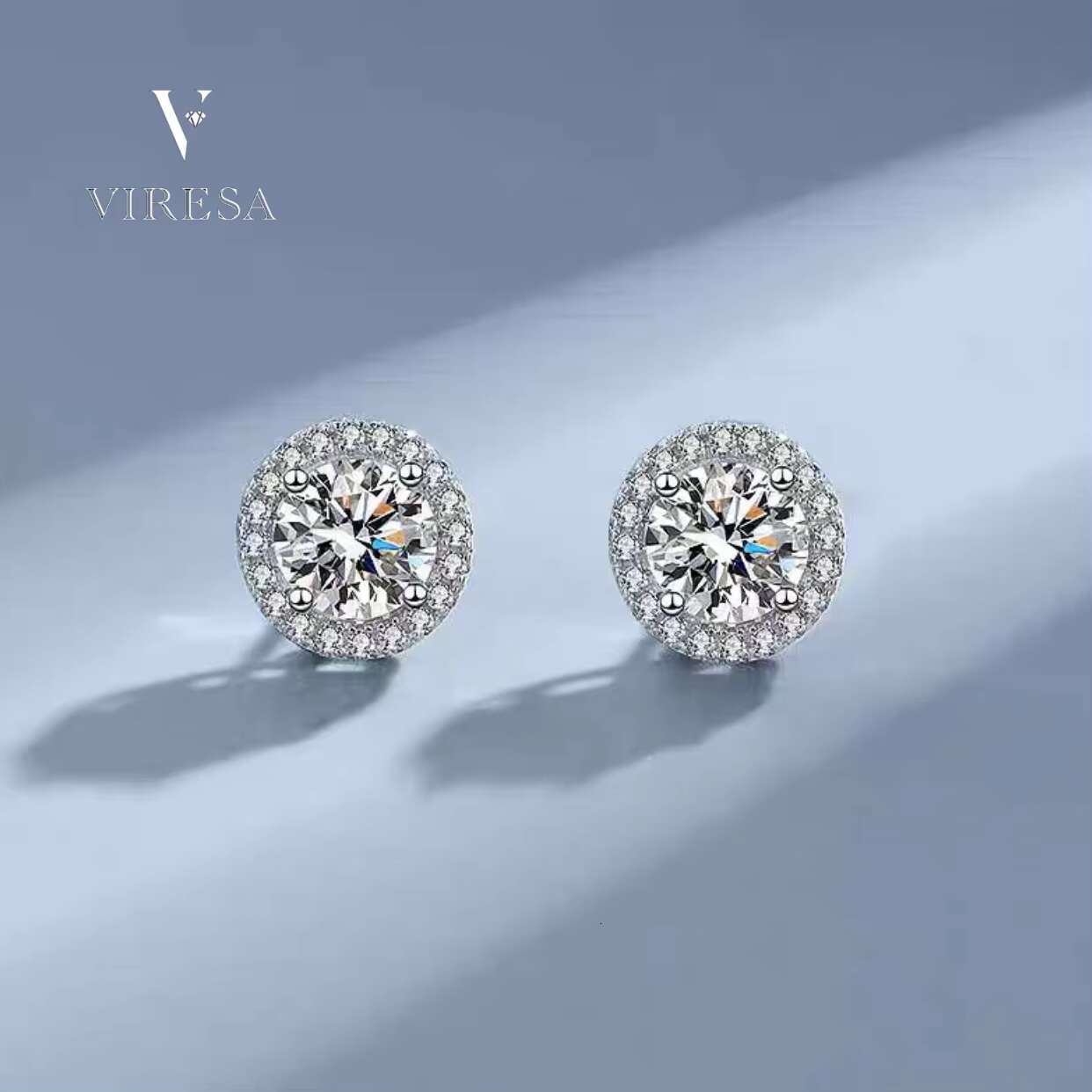 Luxury Trendy 925 Silver Moissanite Earrings for Women High Quality Fashion Accessory