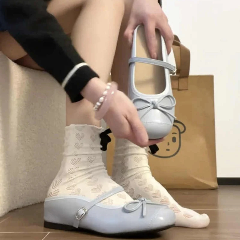 Summer Women Ballet Style Mules Slippers Fashion Butterfly-knot Ladies Elegant Dress Slip On Slides 250528