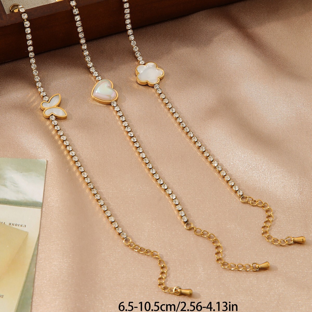 French Style Titanium Steel Inlaid Flower Mother-of-Pearl Bracelet Fashion Versatile Women's Non-Fading Vacuum Plated Jewelry