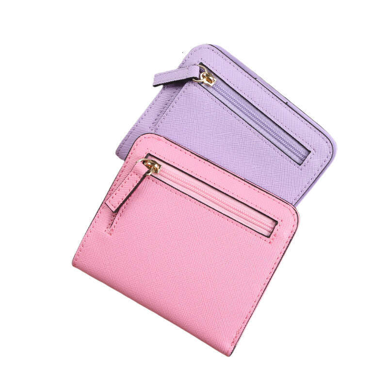 New Women's Short Ultra-thin Cross Pattern Student Small Wallet