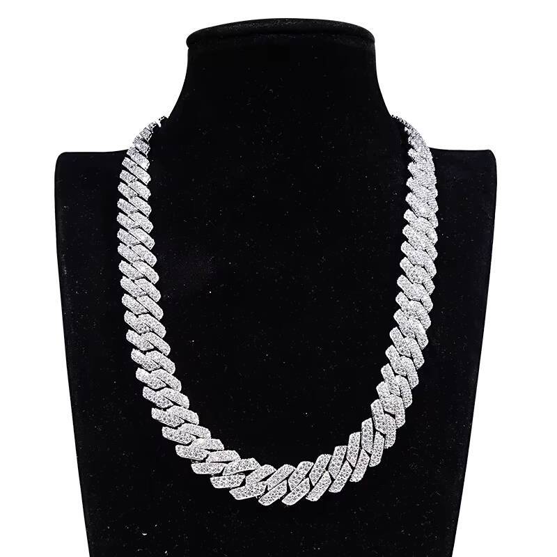 SICGEM 13mm Miami 10K 14k True Female Laboratory Silica Cuban Chain
