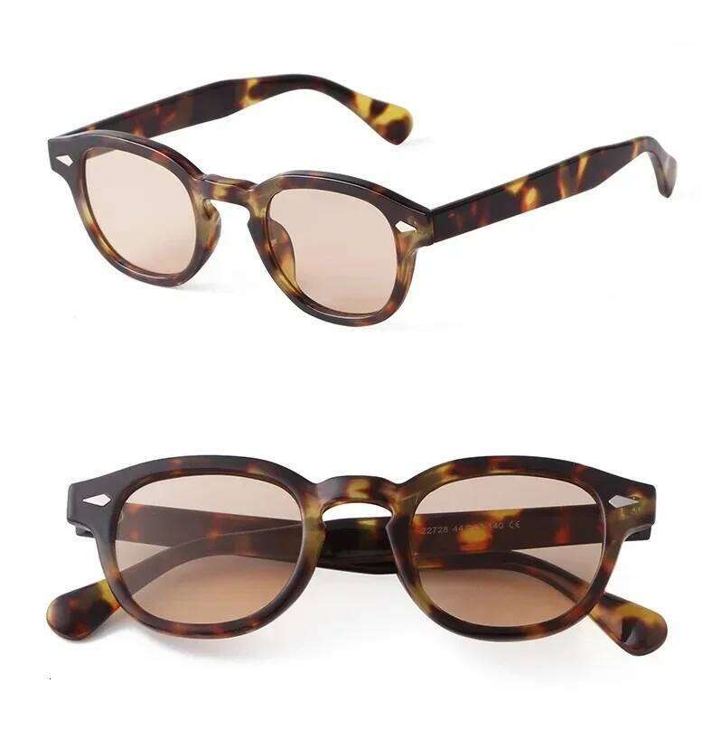 Vintage Fashion Shell Round Sunglasses Women Men 2024 Brand Design Retro Rivet Yellow Blue Lens Square Sun Glasses Female UV400 designer bag