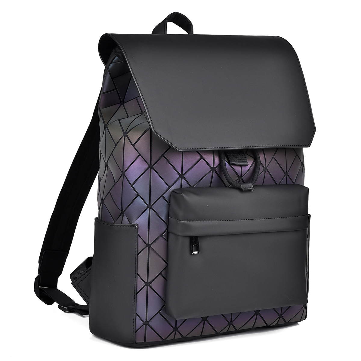 Free Shipping Outdoors Textured Backpack For Men Designer Bag Quilted Laser Reflective Student School Bag Large Capacity Commuter Laptop Backpack Whol